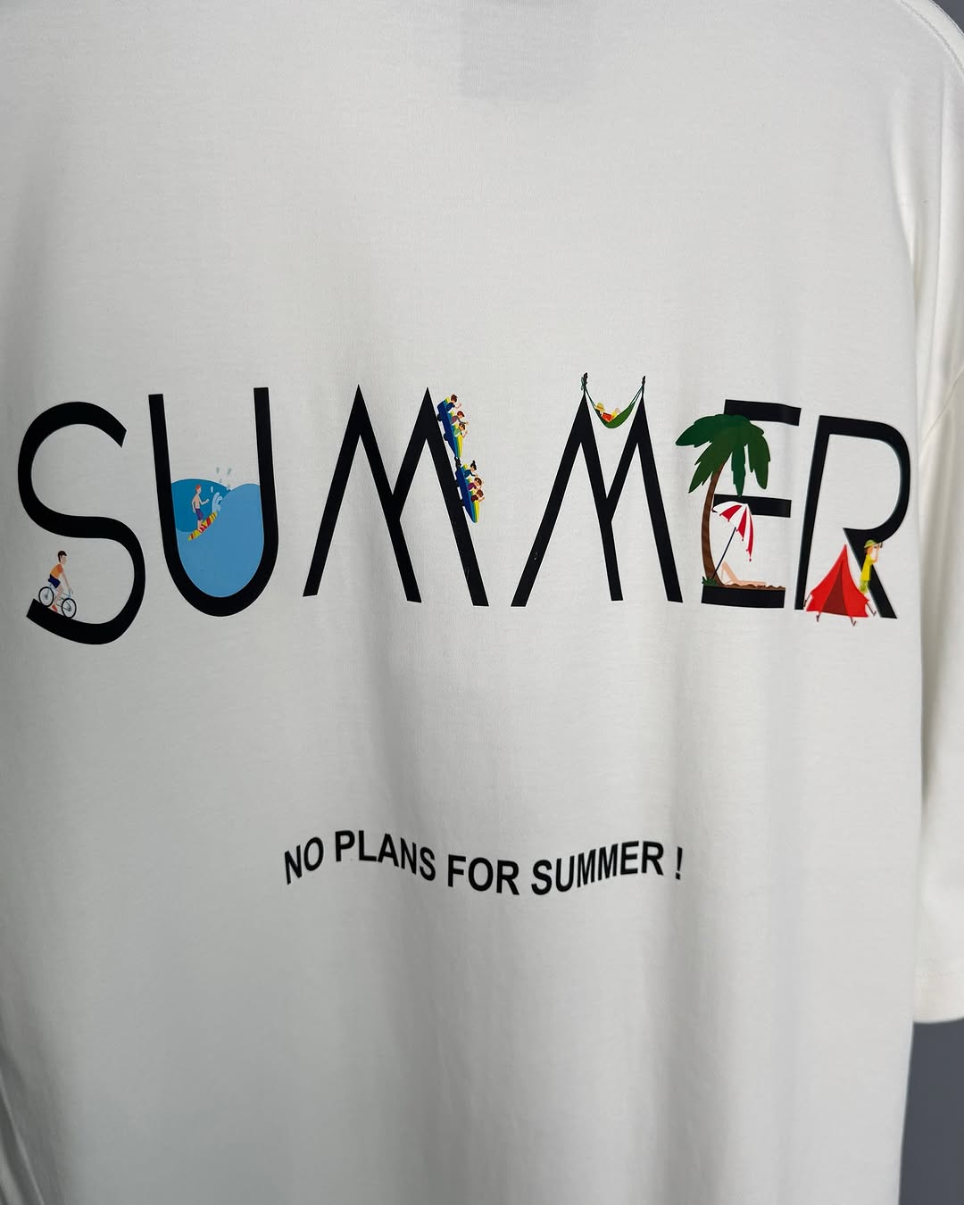 “ NO PLAN FOR SUMMER “ Drop Shoulder Tees