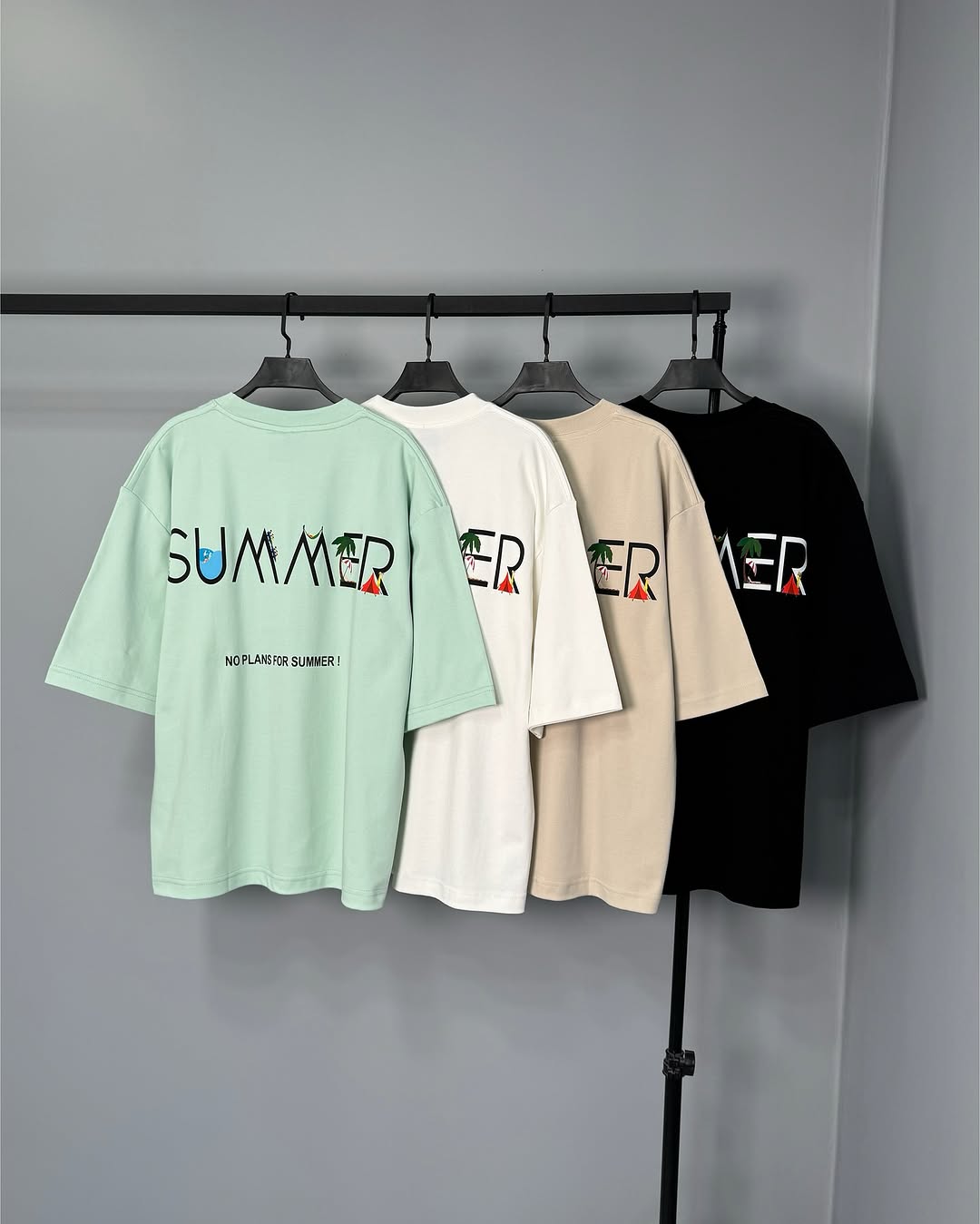 “ NO PLAN FOR SUMMER “ Drop Shoulder Tees
