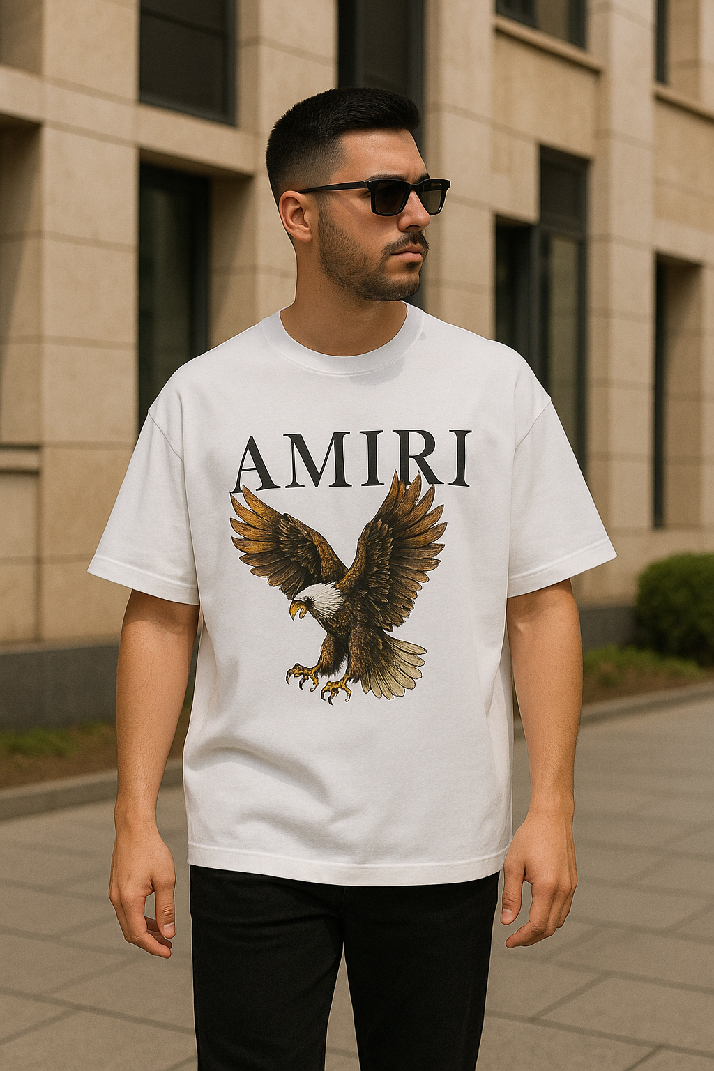 EAGLE AMIRI DROP SHOULDER TEES