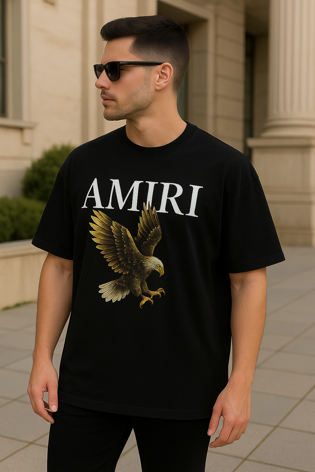EAGLE AMIRI DROP SHOULDER TEES