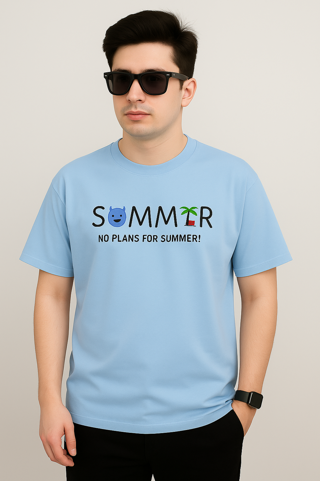 “SUMMER VIBES “ Premium Drop Shoulder tees