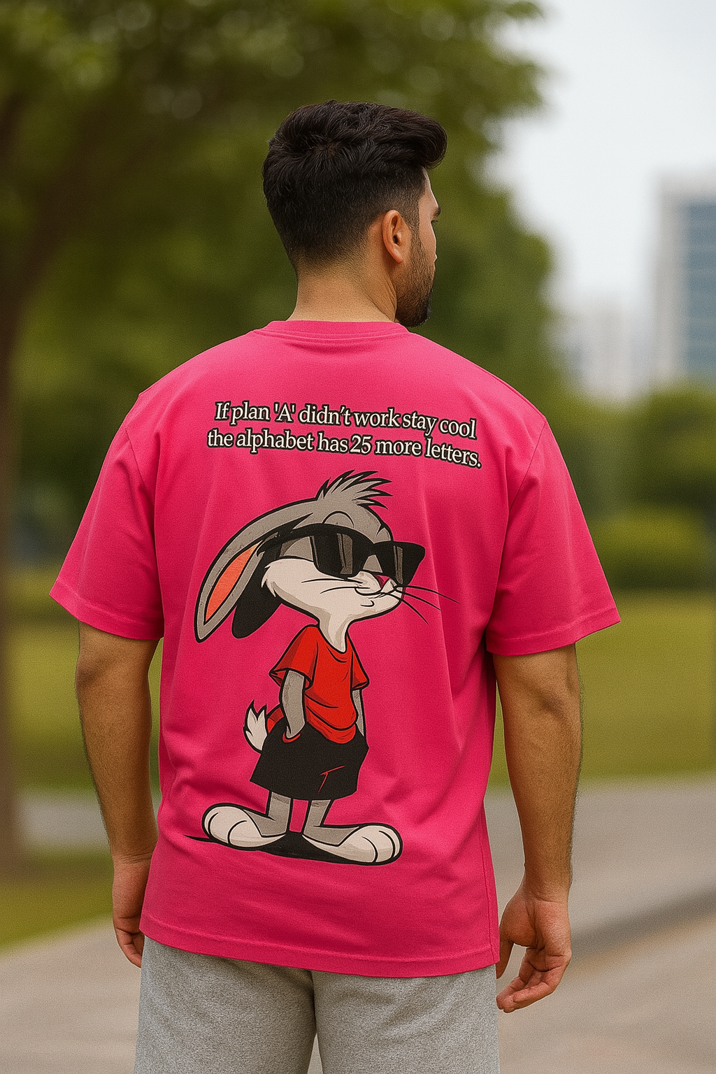 “Cool Bunny Graphic T-Shirt”