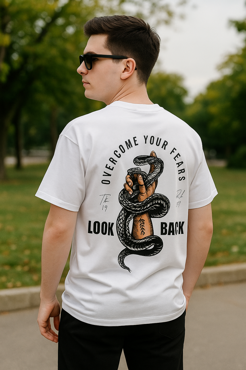 LOOK BACK “SNAKE “ Graphic tees