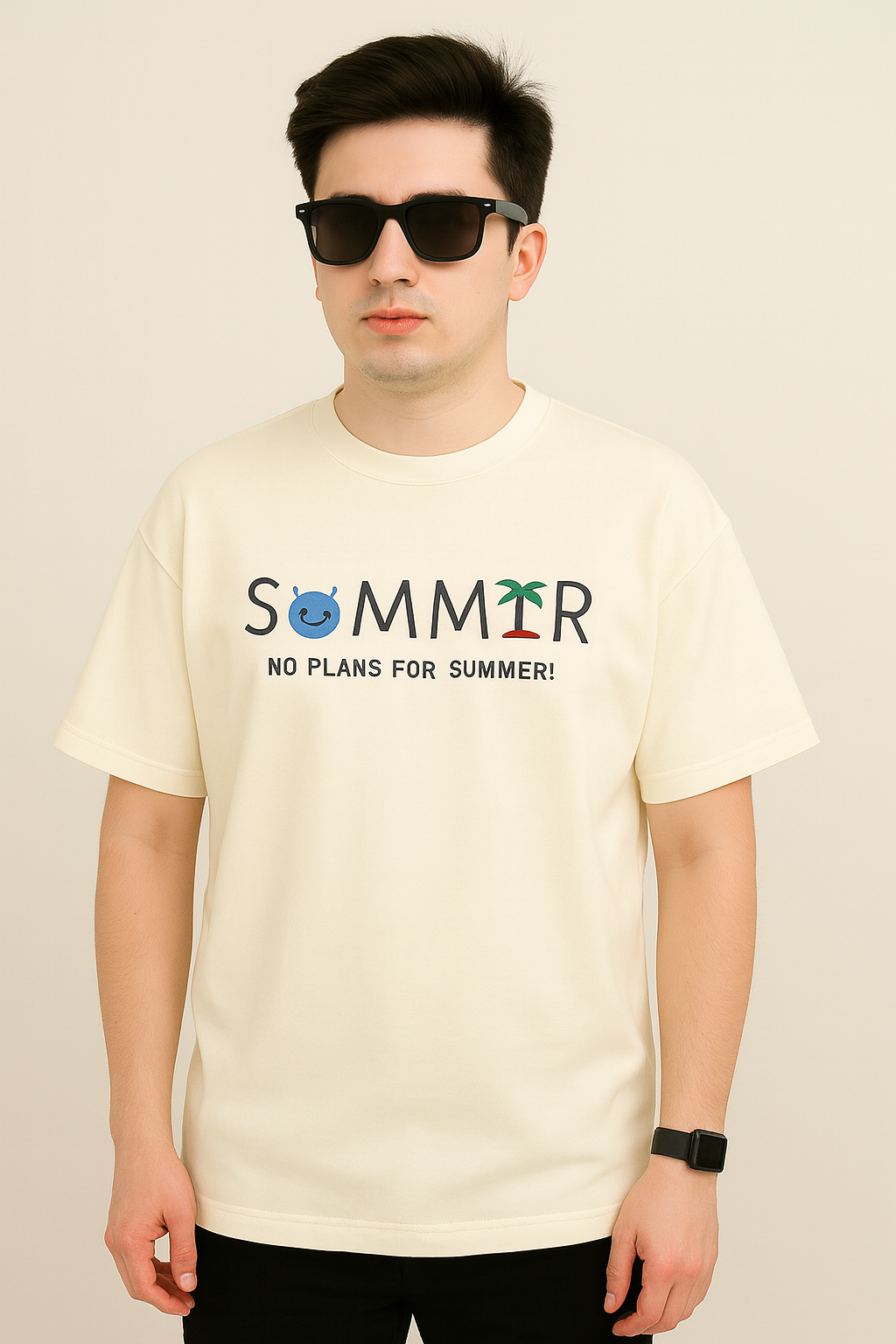 “SUMMER VIBES “ Premium Drop Shoulder tees