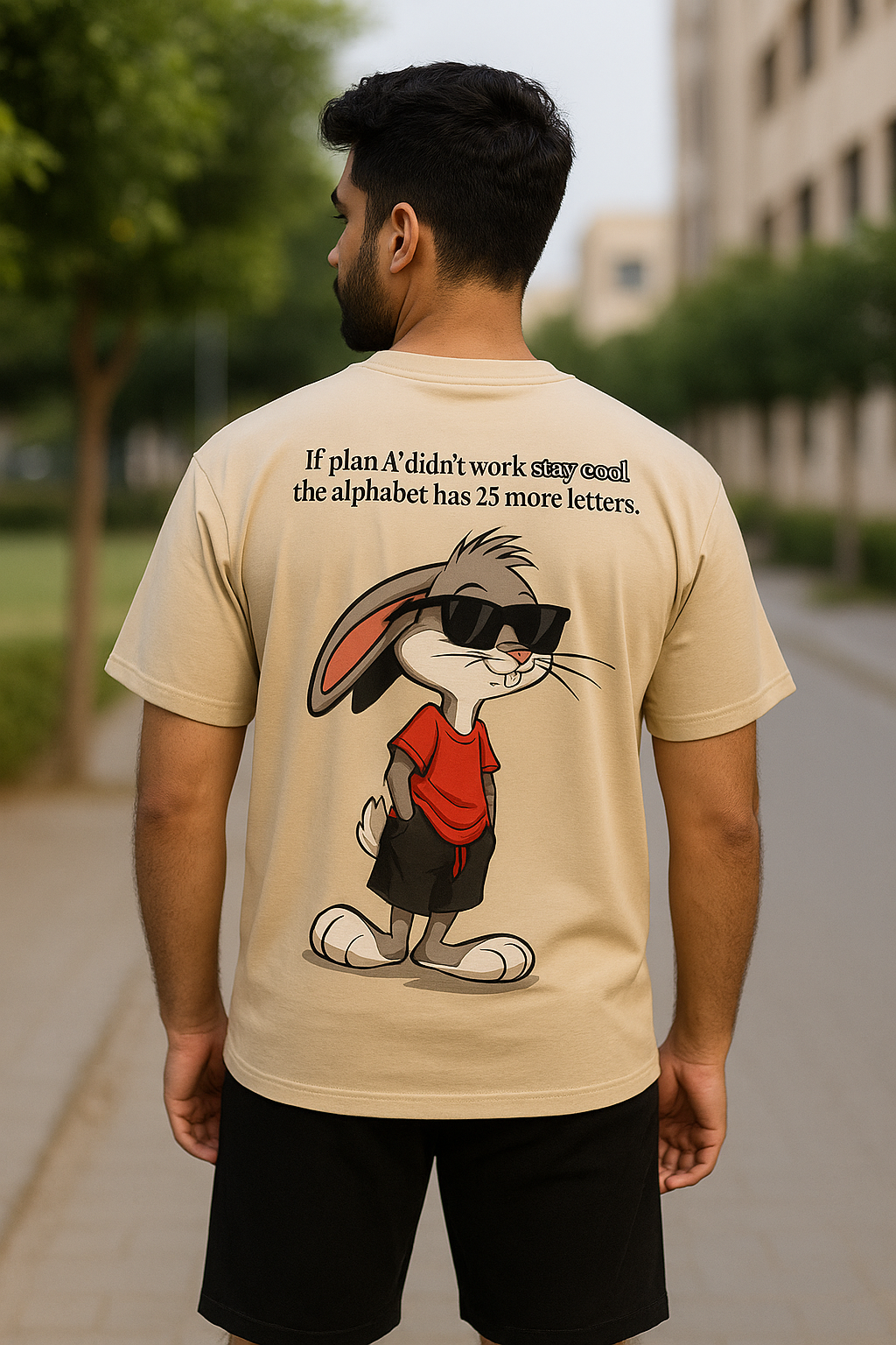 “Cool Bunny Graphic T-Shirt”