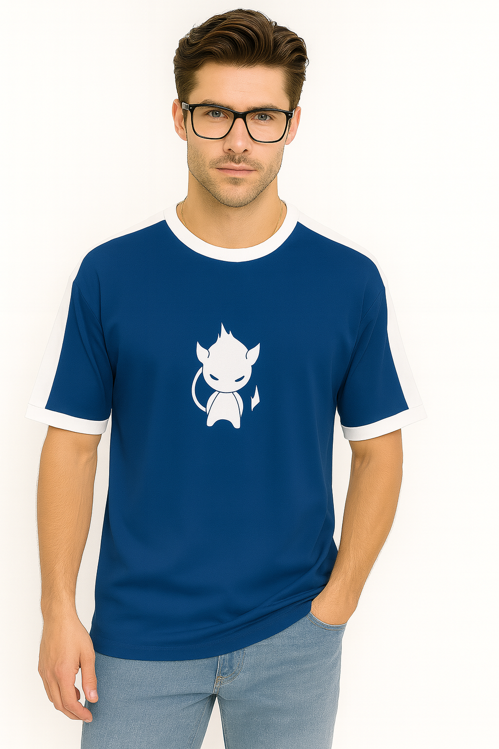 DEVIL FLAME DROP SHOULDER TEE